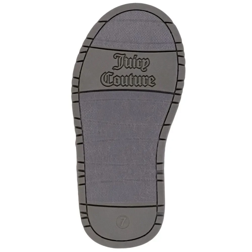 New! JUICY COUTURE Little Girls Glitter Rhinestone Logo Faux Fur Boots Booties 7